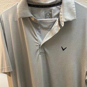 Callaway OPTI DRI Men's Light Gray Golf Polo Shirt